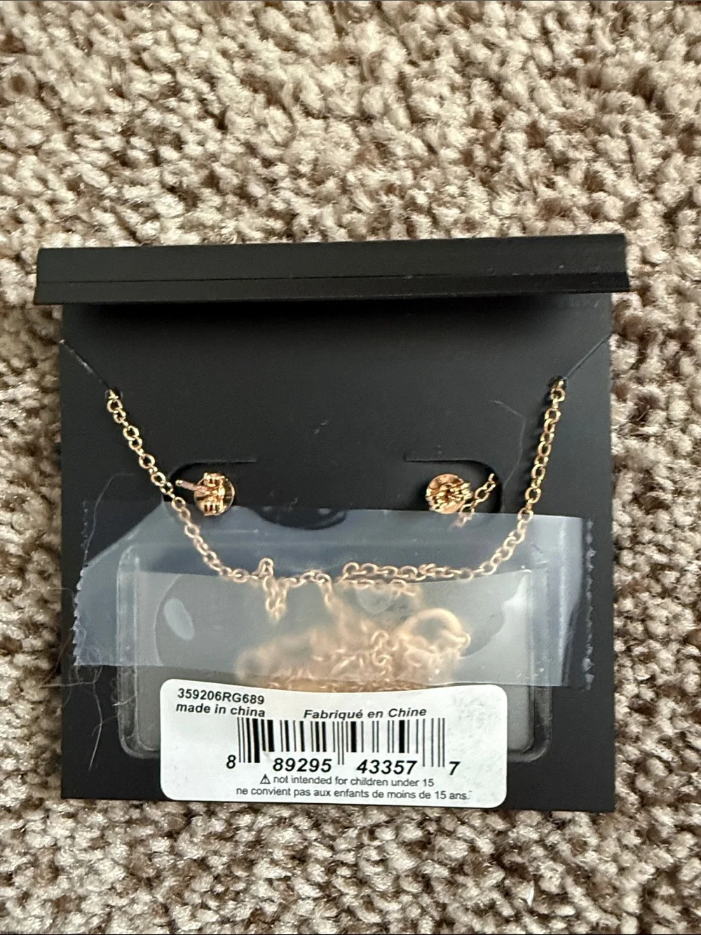 NEW Coach jewelry- silver crystal earrings and necklace/earring set. - Picture 5 of 5